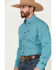 Image #2 - Cinch Men's Geo Print Long Sleeve Button-Down Western Shirt, Turquoise, hi-res