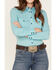 Image #3 - RANK 45® Women's Print Long Sleeve Vented Western Performance Shirt, Turquoise, hi-res