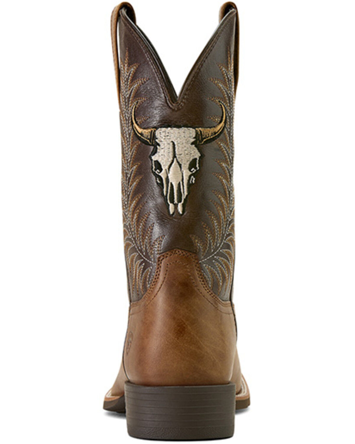 Image #3 - Ariat Men's Sport Steer Skull Performance Western Boots - Broad Square Toe, Tan, hi-res