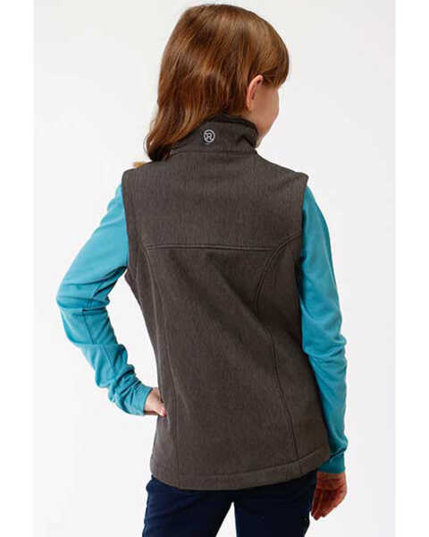 Image #3 - Roper Girls' Grey Softshell Fleece Vest, , hi-res