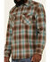 Image #3 - Pendleton Men's Brown & Green Canyon Large Plaid Long Sleeve Snap Western Flannel Shirt , , hi-res