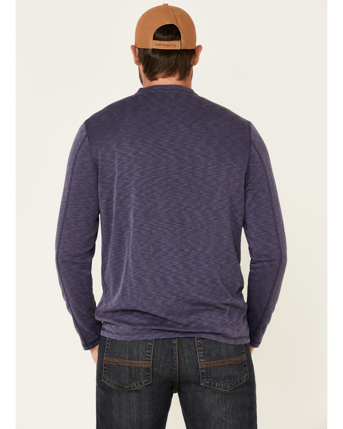 Image #5 - Flag & Anthem Men's Navy Gulfport Performance Slub Henley Long Sleeve Shirt, Navy, hi-res