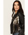 Image #2 - Idyllwind Women's Sparks Studded Thunderbird Fringe Leather Jacket, Black, hi-res