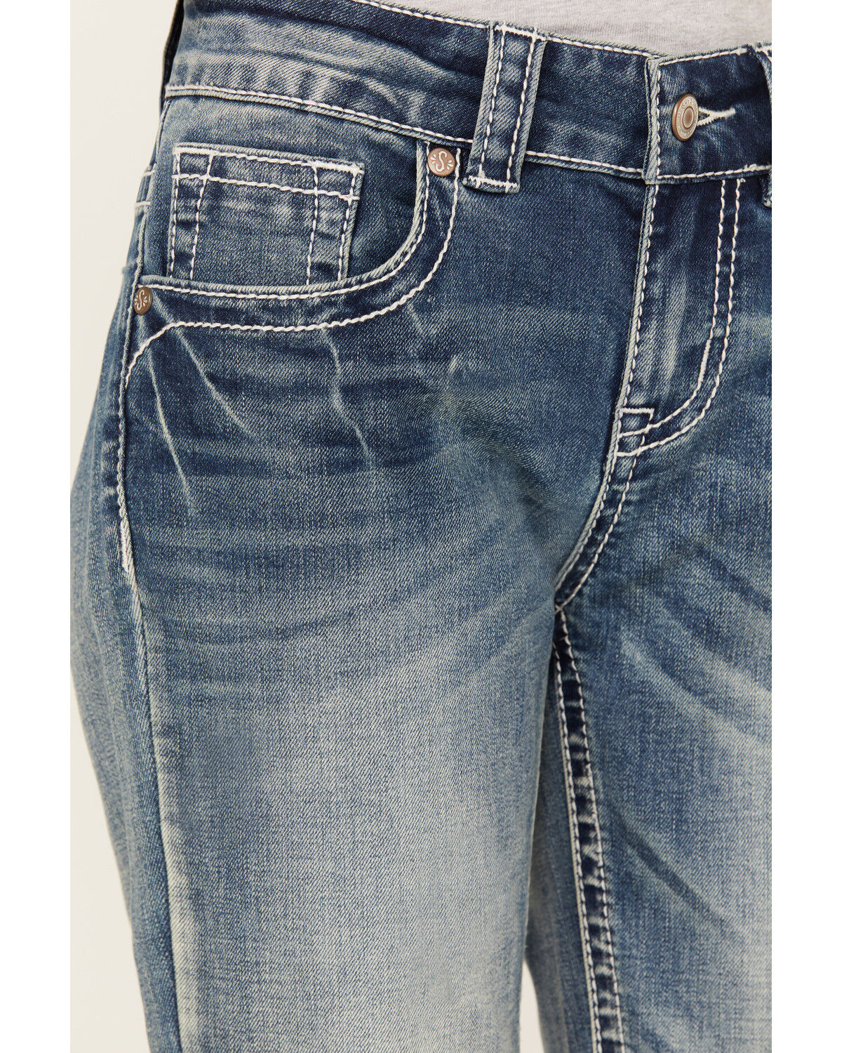 Image #4 - Shyanne Girls' Floral Dreamcatcher Bootcut Jeans, Blue, hi-res