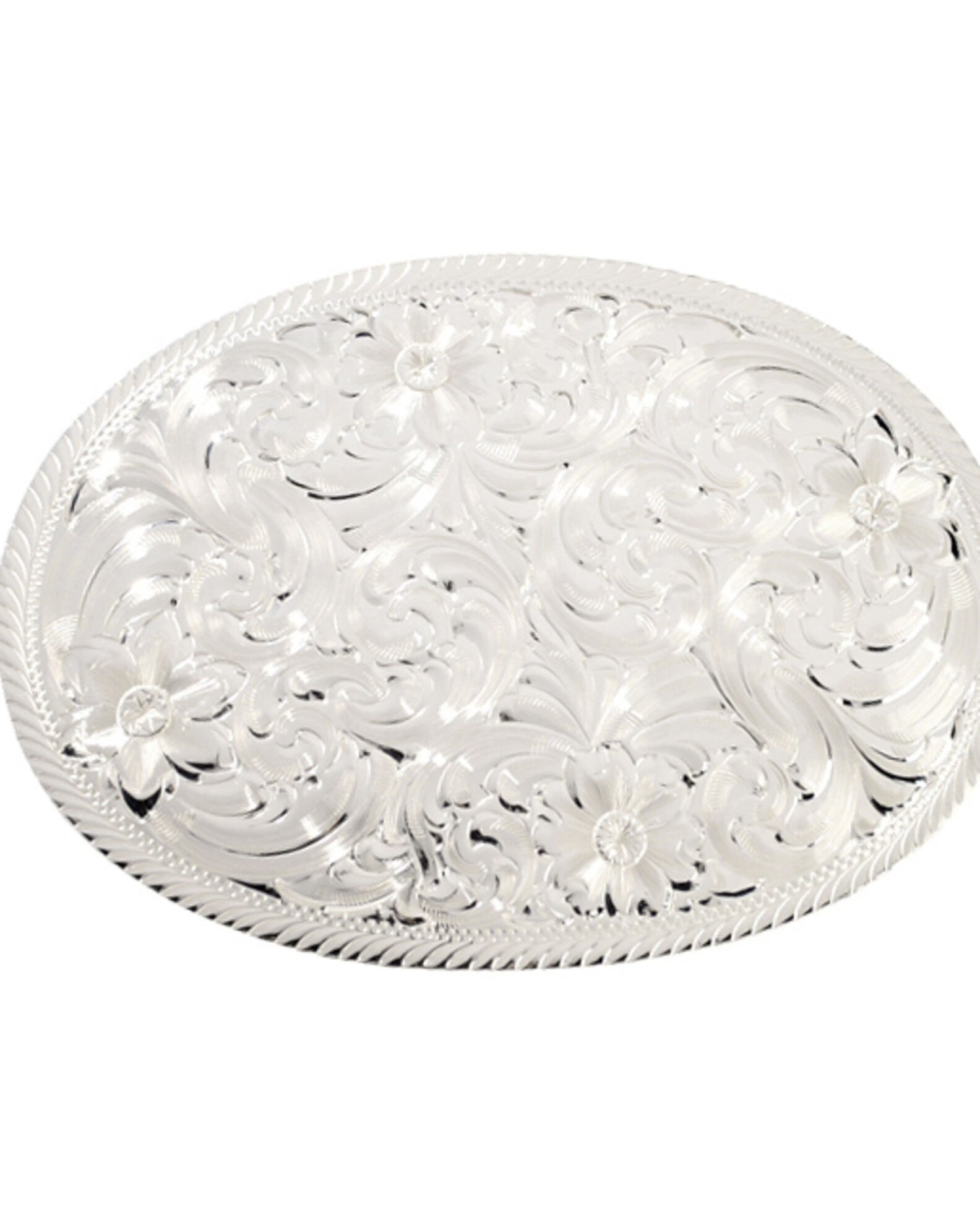 Image #1 - Montana Silversmiths Men's Engraved Buckle, Silver, hi-res