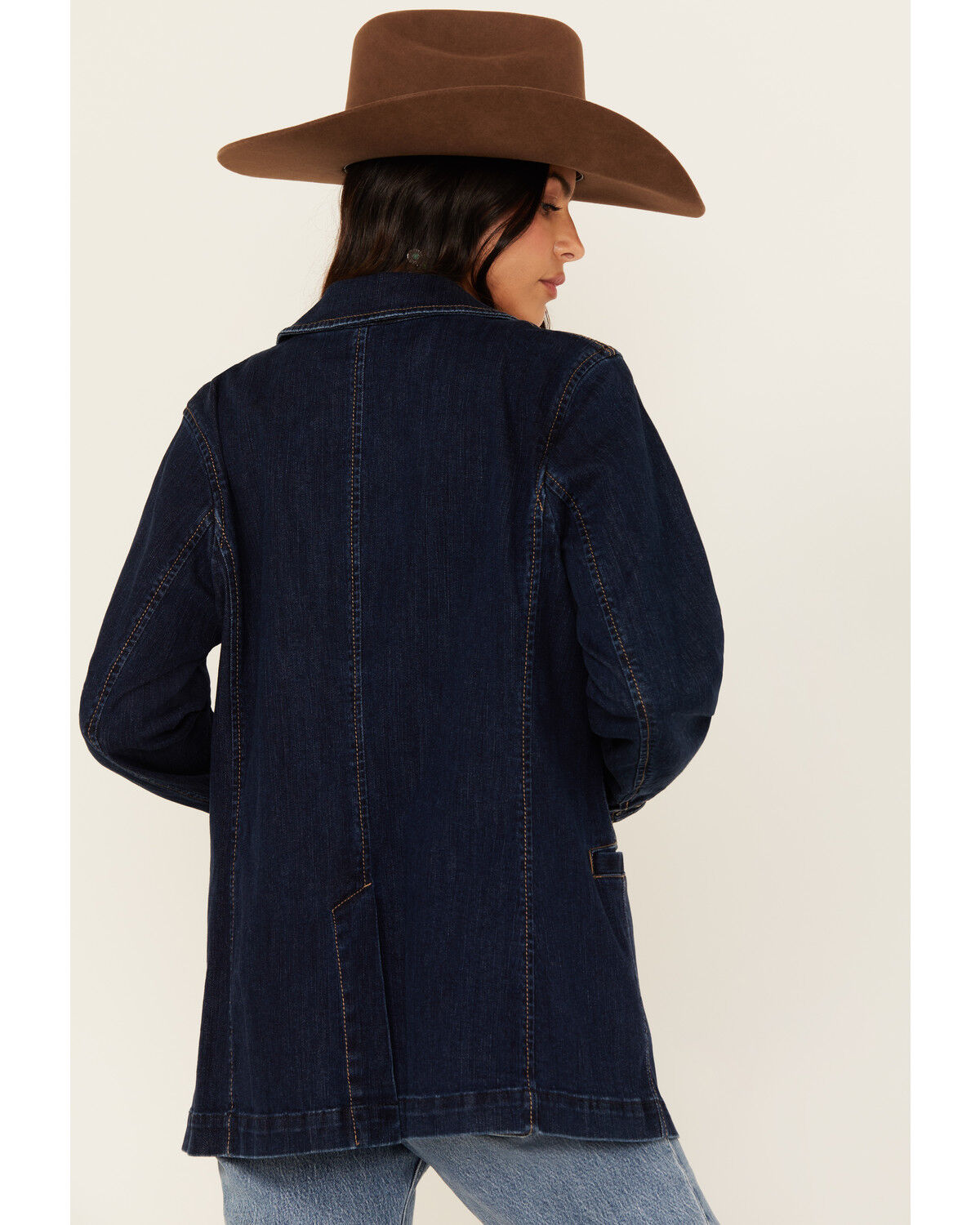 Image #4 - Ariat Women's Dark Wash Denim Blazer, Dark Wash, hi-res