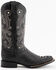 Ferrini Men's Caiman Croc Print Western Boots - Broad Square Toe, Black, hi-res