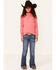 Image #4 - Ariat Girls' Dot Print Sunstopper 2.0 1/4 Zip Baselayer, Pink, hi-res