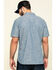 Image #2 - Hawx Men's Rancho Chambray Solid Short Sleeve Work Shirt, Blue, hi-res