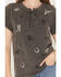 Image #3 - Blended Women's Icon Embroidered Short Sleeve Tee, Black, hi-res