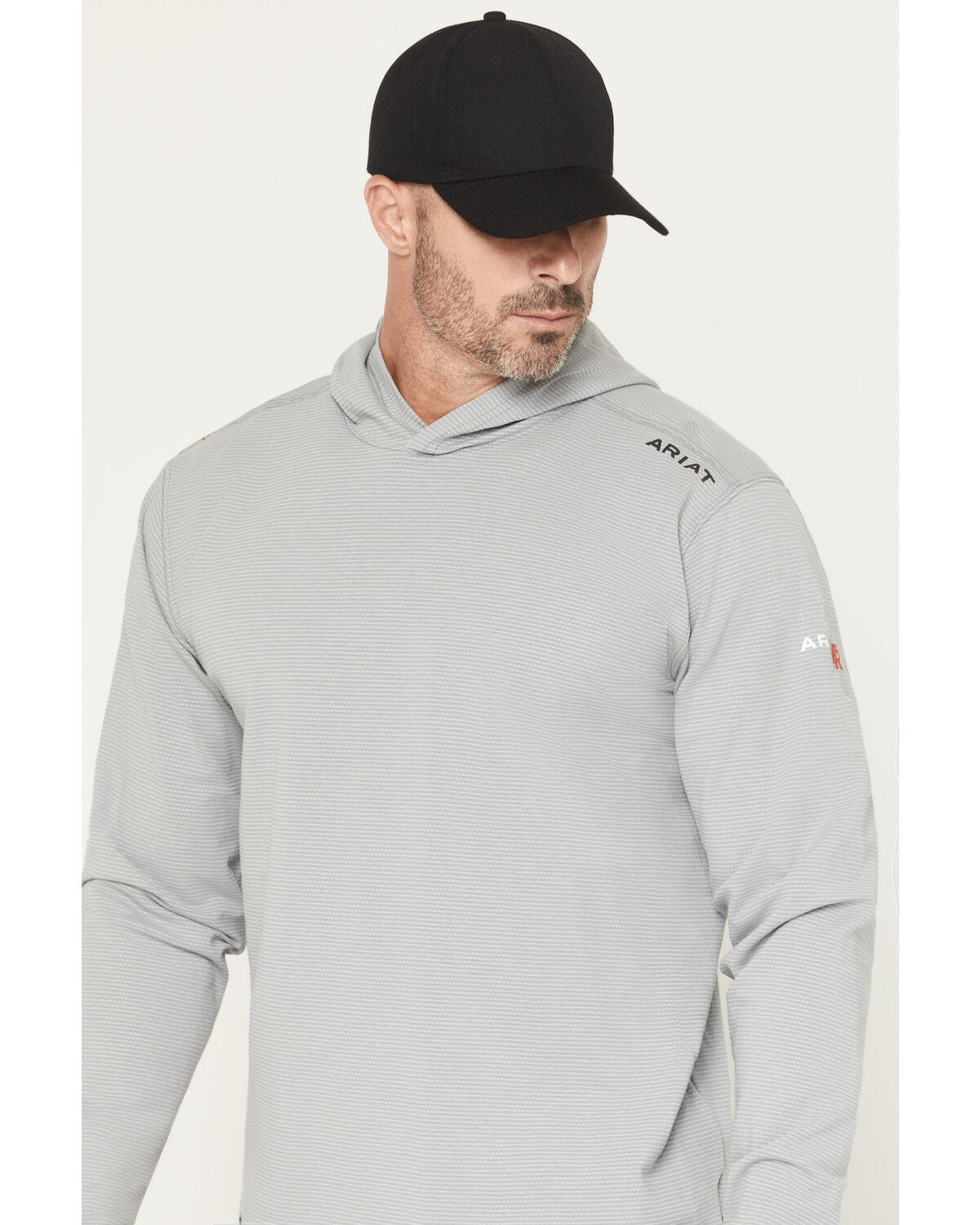 Image #3 - Ariat Men's FR Baselayer Hooded Long Sleeve Work Shirt, Heather Grey, hi-res