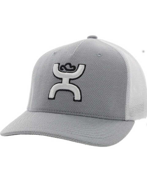 Hooey Men's Coach Logo Embroidered Mesh Back Trucker Cap, Grey, hi-res
