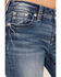 Image #4 - Miss Me Women's Medium Wash Mid Rise Floral Pocket Bootcut Stretch Denim Jeans, Medium Wash, hi-res