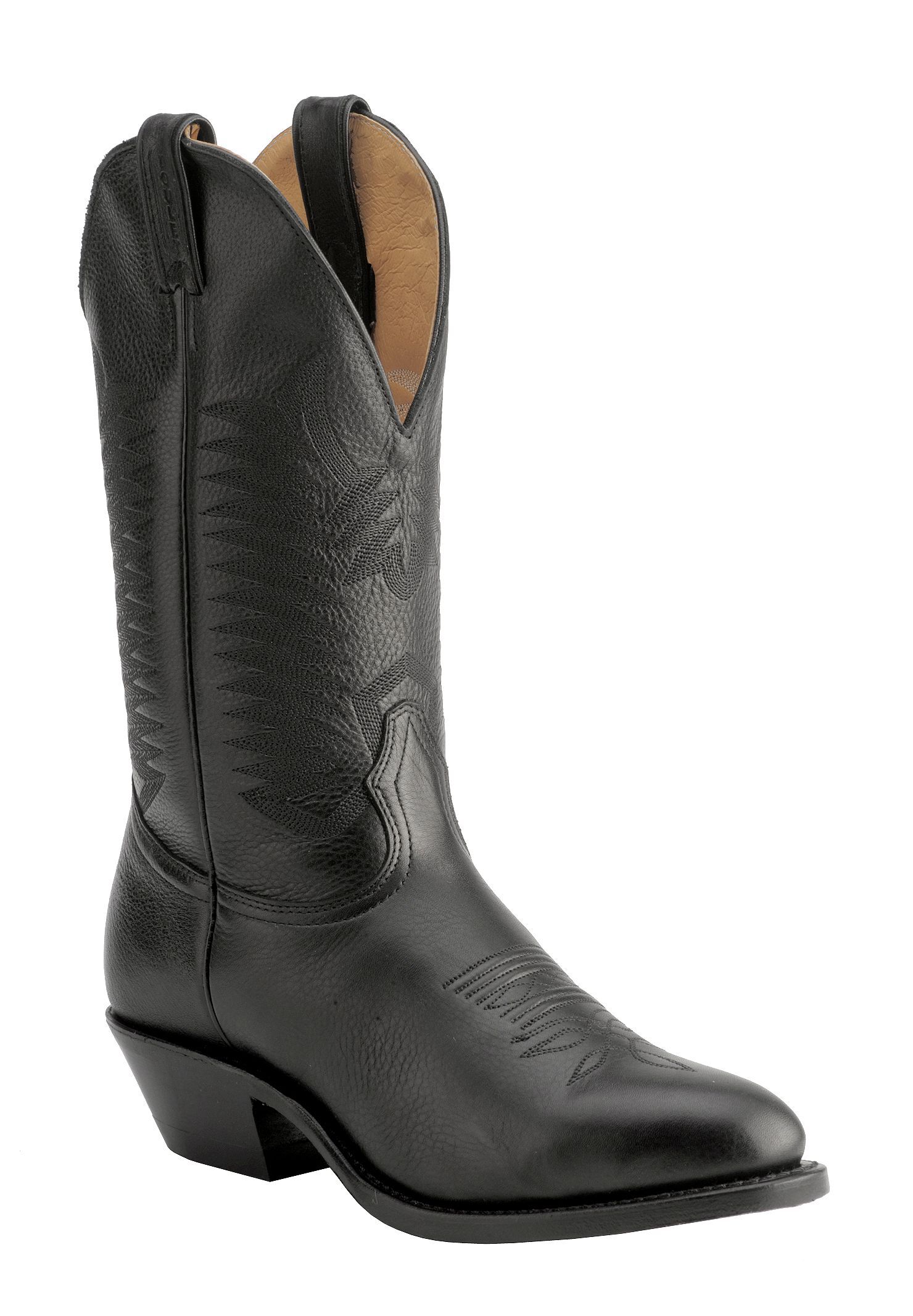 Boulet Men's Western Boots - Round Toe, Black, hi-res