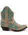 Black Star Women's Terlingua Western Booties - Snip Toe, Tan/turquoise, hi-res
