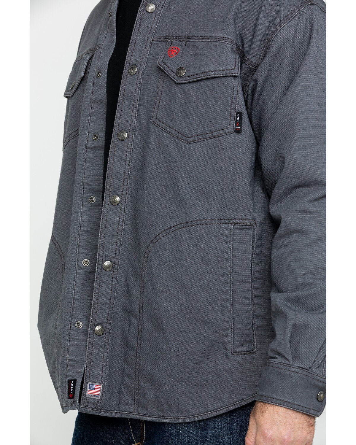 Ariat Men's Grey FR Rig Shirt Work 