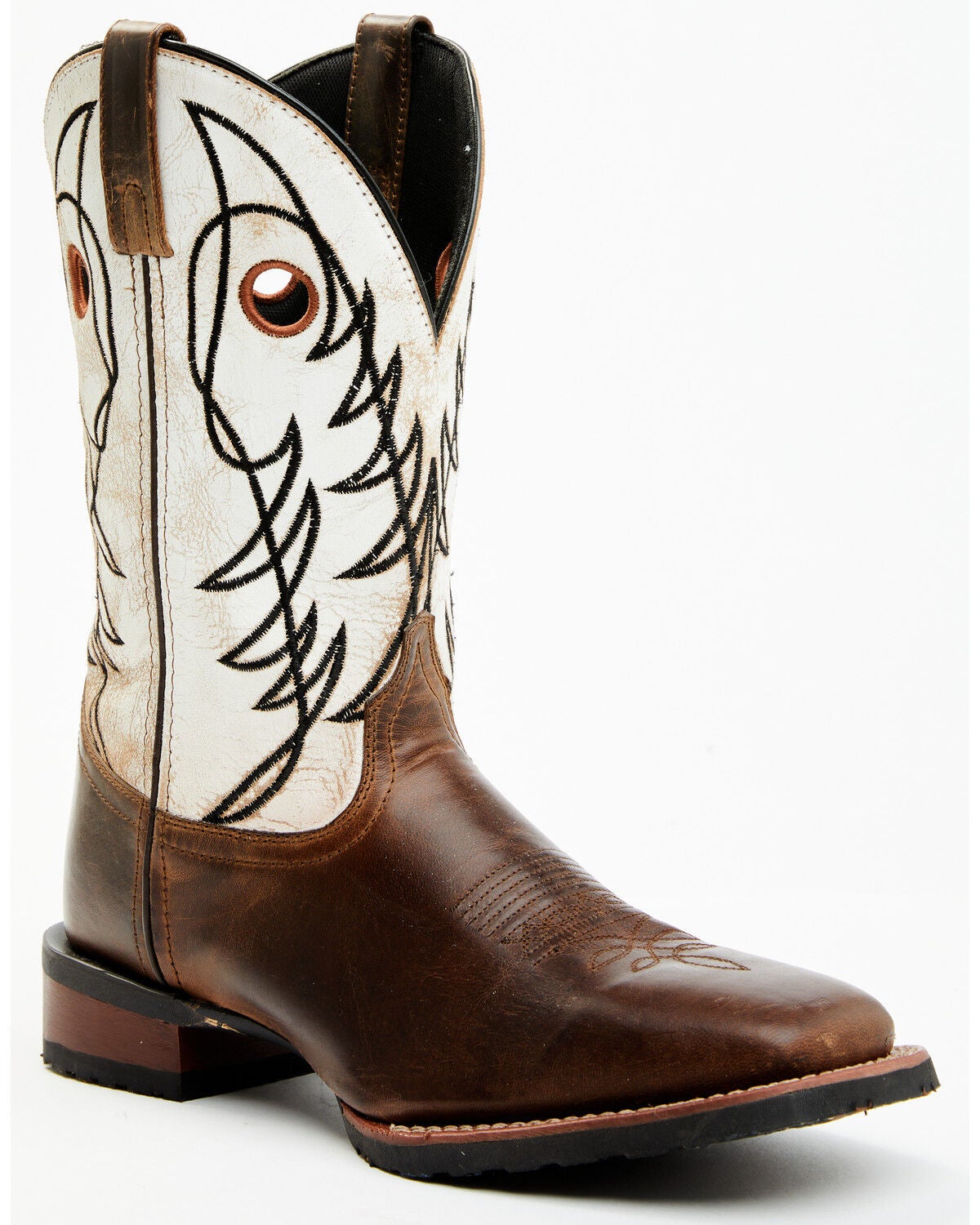 Laredo Men's Ripley Western Performance Boots - Broad Square Toe, Brown, hi-res