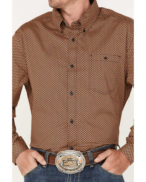 Image #3 - RANK 45® Men's Anvil Geo Print Button-Down Western Shirt , Multi, hi-res