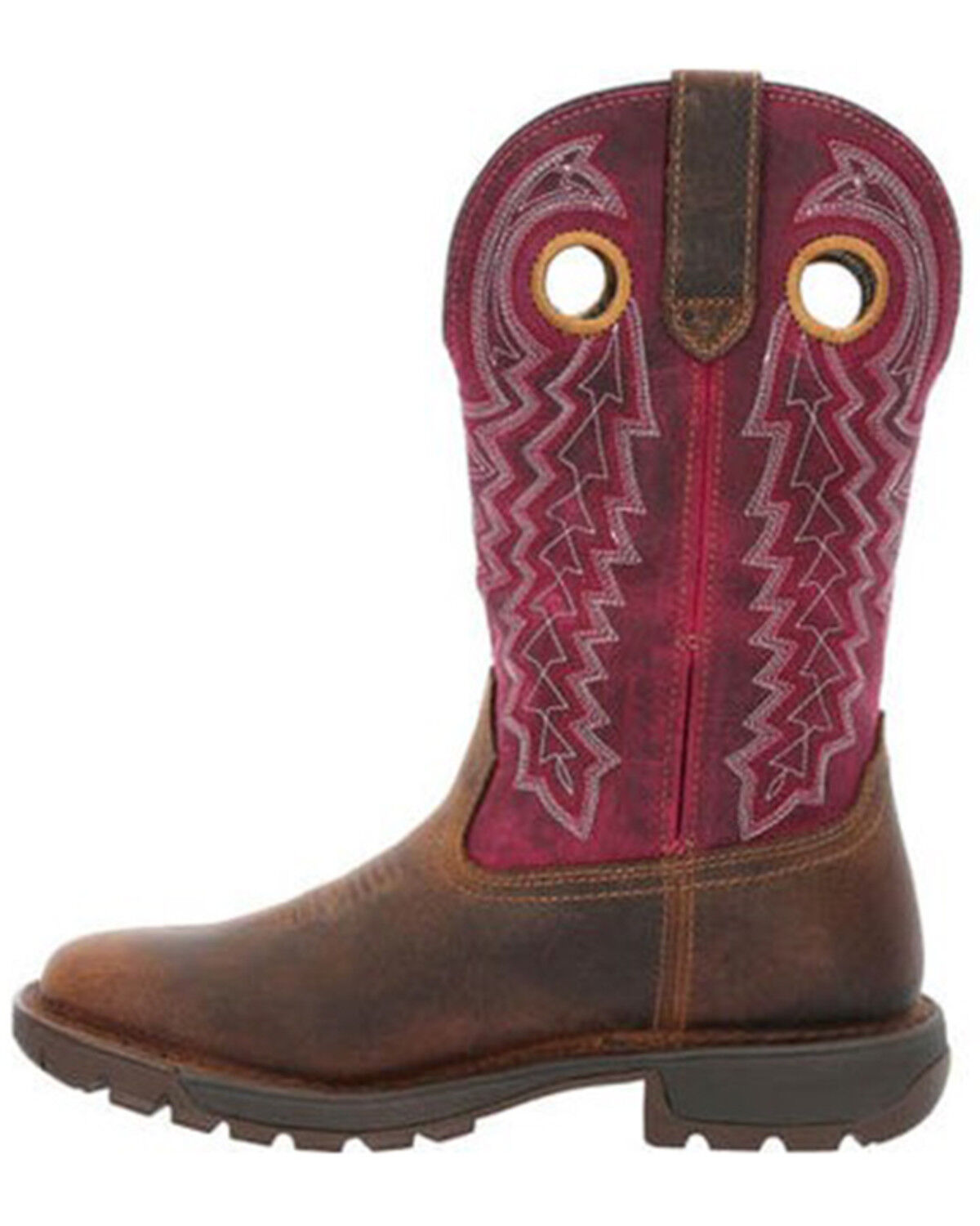 Image #3 - Rocky Women's Legacy 32 Western Boots - Broad Square Toe, Brown/pink, hi-res
