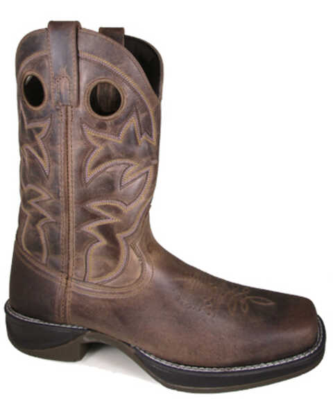 Image #1 - Smoky Mountain Men's Benton Western Boots - Square Toe, Brown, hi-res