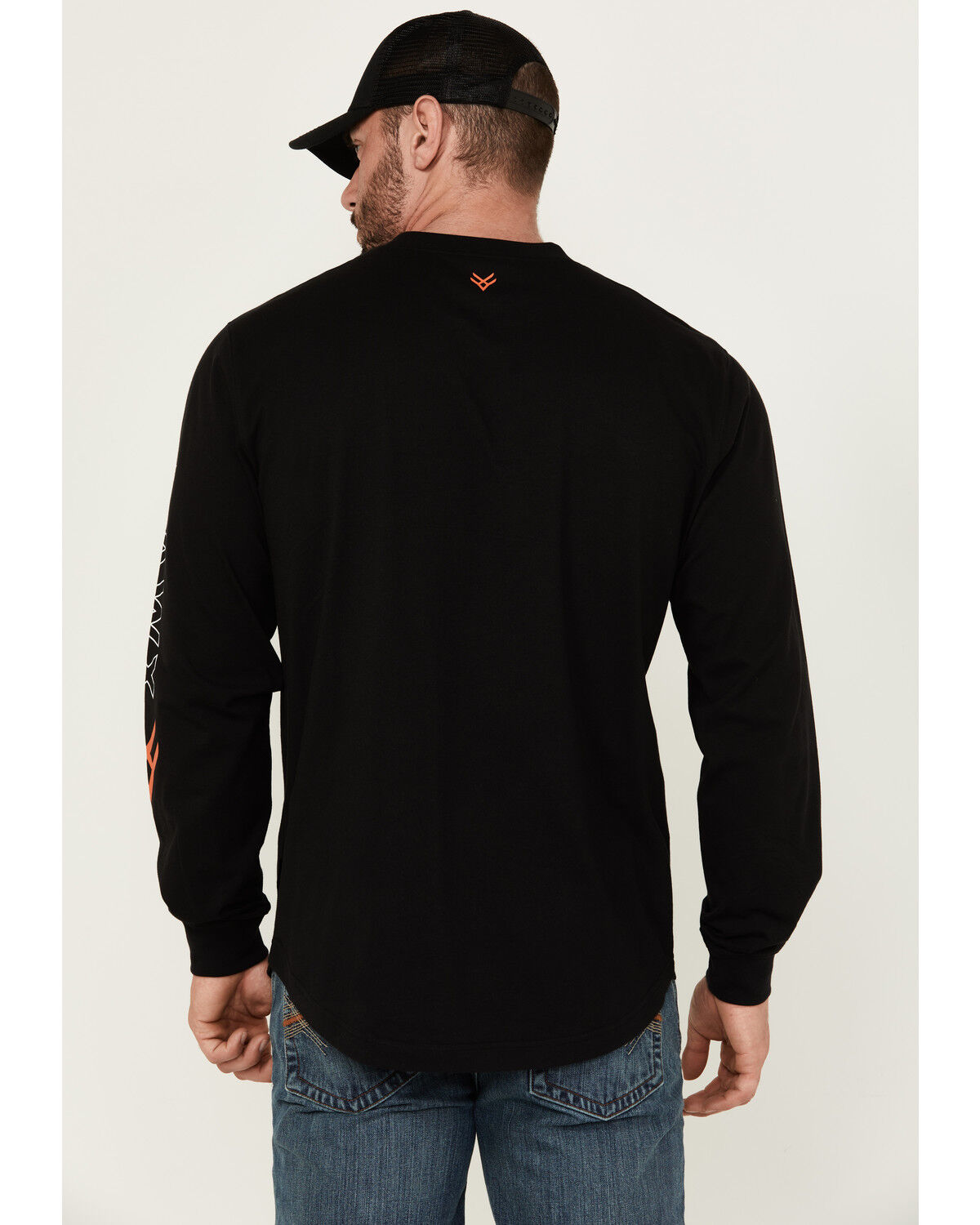 Image #4 - Hawx Men's Logo Long Sleeve Knit Work T-Shirt - Big, Black, hi-res