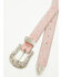 Image #2 - Shyanne Girls' Paisley Bling Buckle Belt, Light Pink, hi-res