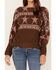 Image #3 - Ariat Women's Lawless Star Southwestern Pullover Sweater, Brown, hi-res
