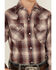 Image #3 - Ely Walker Boys' Plaid Print Long Sleeve Pearl Snap Western Shirt, Burgundy, hi-res