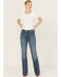 Image #1 - Wrangler Women's Westward Dark Wash High Rise Stretch Bootcut Jeans , Dark Wash, hi-res