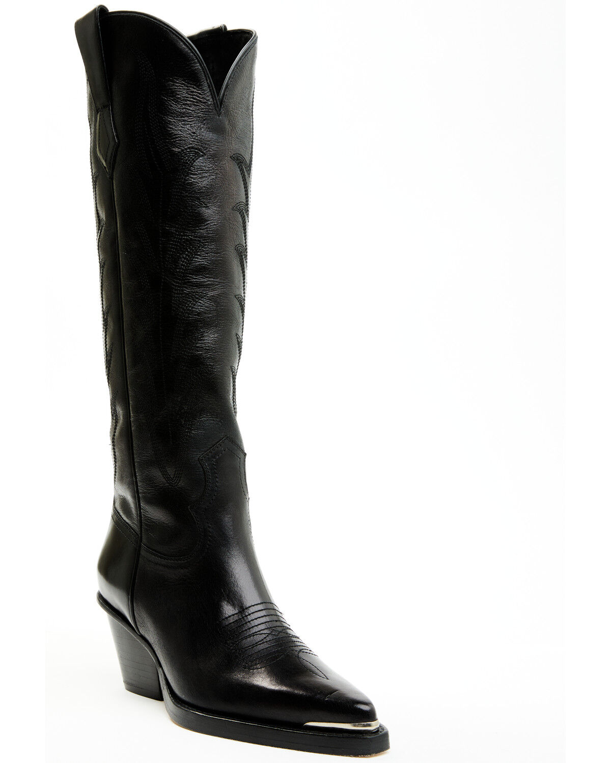 Image #1 - Wonderwest Women's Estilo Tall Western Boots - Snip Toe, Black, hi-res