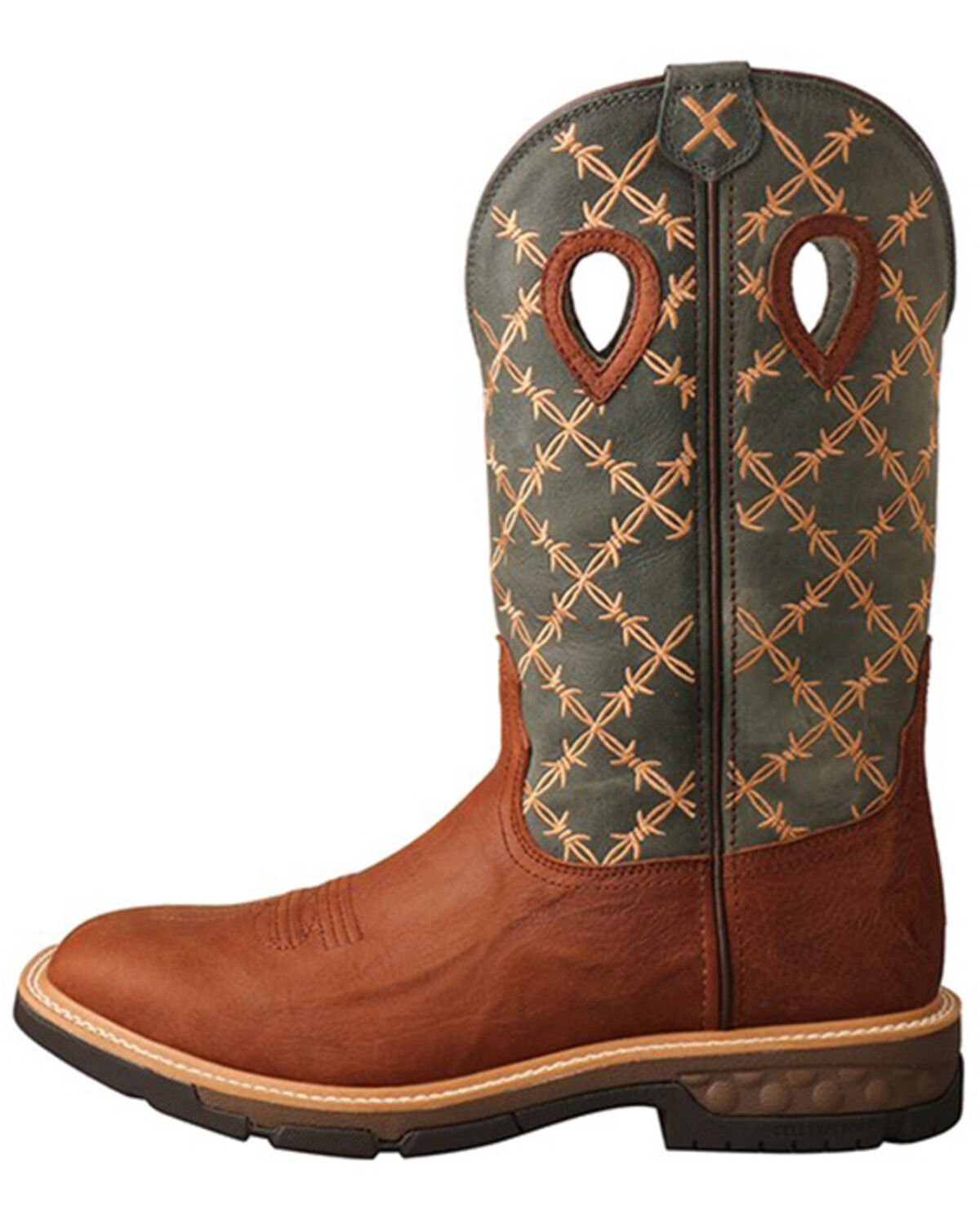 売れ筋がひ贈り物！ Barbed Men's X Twisted Wire Toe Soft - Boots Work Western 靴