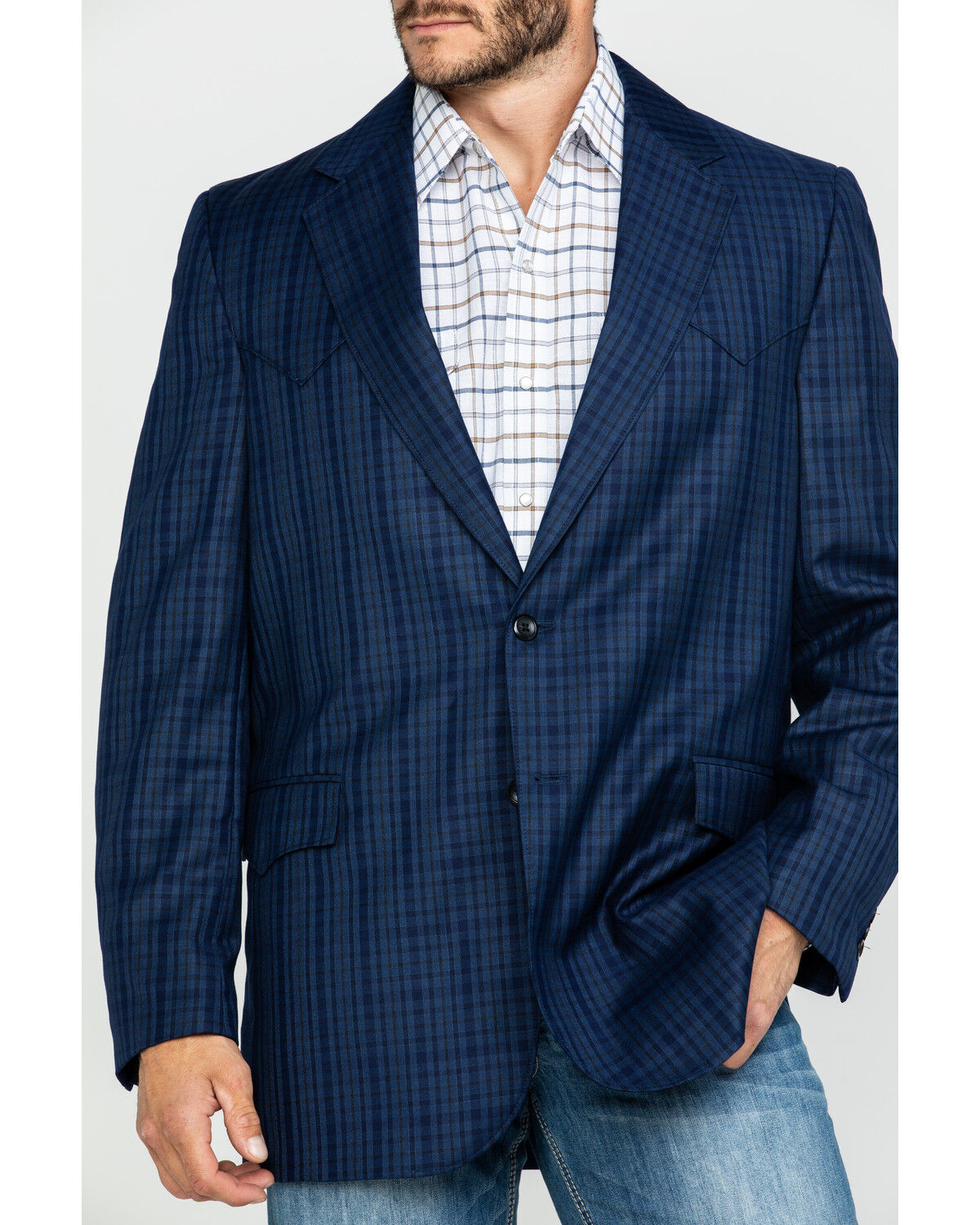 Image #4 - Cripple Creek Men's Window Pane Plaid Houston Sport Coat - Big , , hi-res