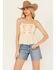 Image #1 - Bila Women's Margo Floral Embroidered Cami Top, Cream, hi-res