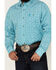 Image #3 - George Strait by Wrangler Men's Printed Long Sleeve Button-Down Western Shirt, Turquoise, hi-res