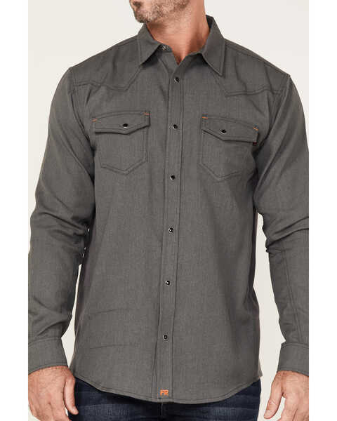 Image #3 - Cody James Men's FR Vented Long Sleeve Button-Down Work Shirt , Grey, hi-res