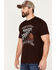 Image #2 - Moonshine Spirit Men's Guitar Logo Graphic T-Shirt, Burgundy, hi-res
