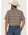 Image #5 - Cody James Men's Grit Plaid Print Short Sleeve Snap Western Shirt, Brown, hi-res