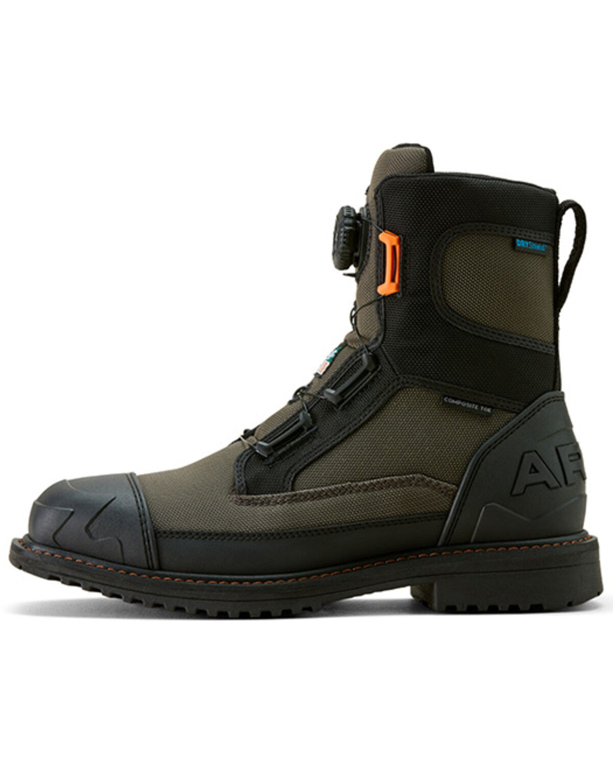 Image #2 - Ariat Men's 8" RigTEK Wildcat Work Boots - Composite Toe, Charcoal, hi-res