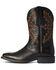 Ariat Men's Qualifier Night Sky Western Performance Boots - Broad Square Toe, Black, hi-res
