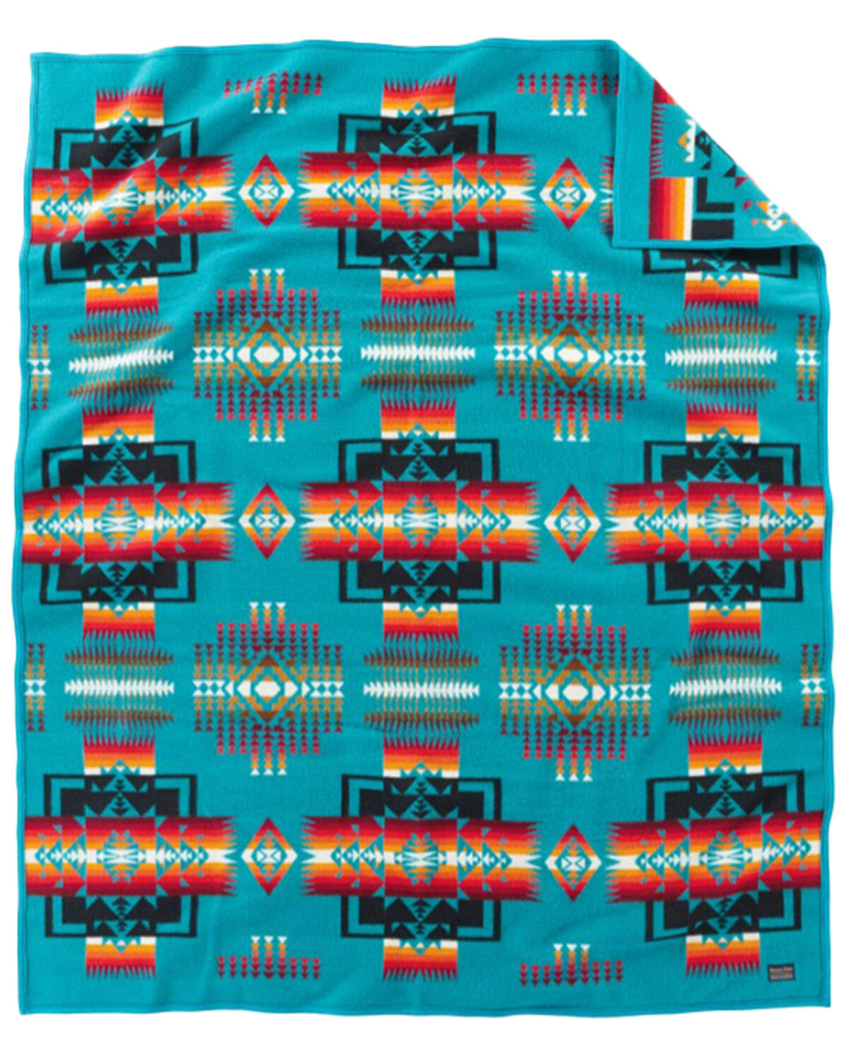 Image #3 - Pendleton Chief Joseph Blanket, Turquoise, hi-res