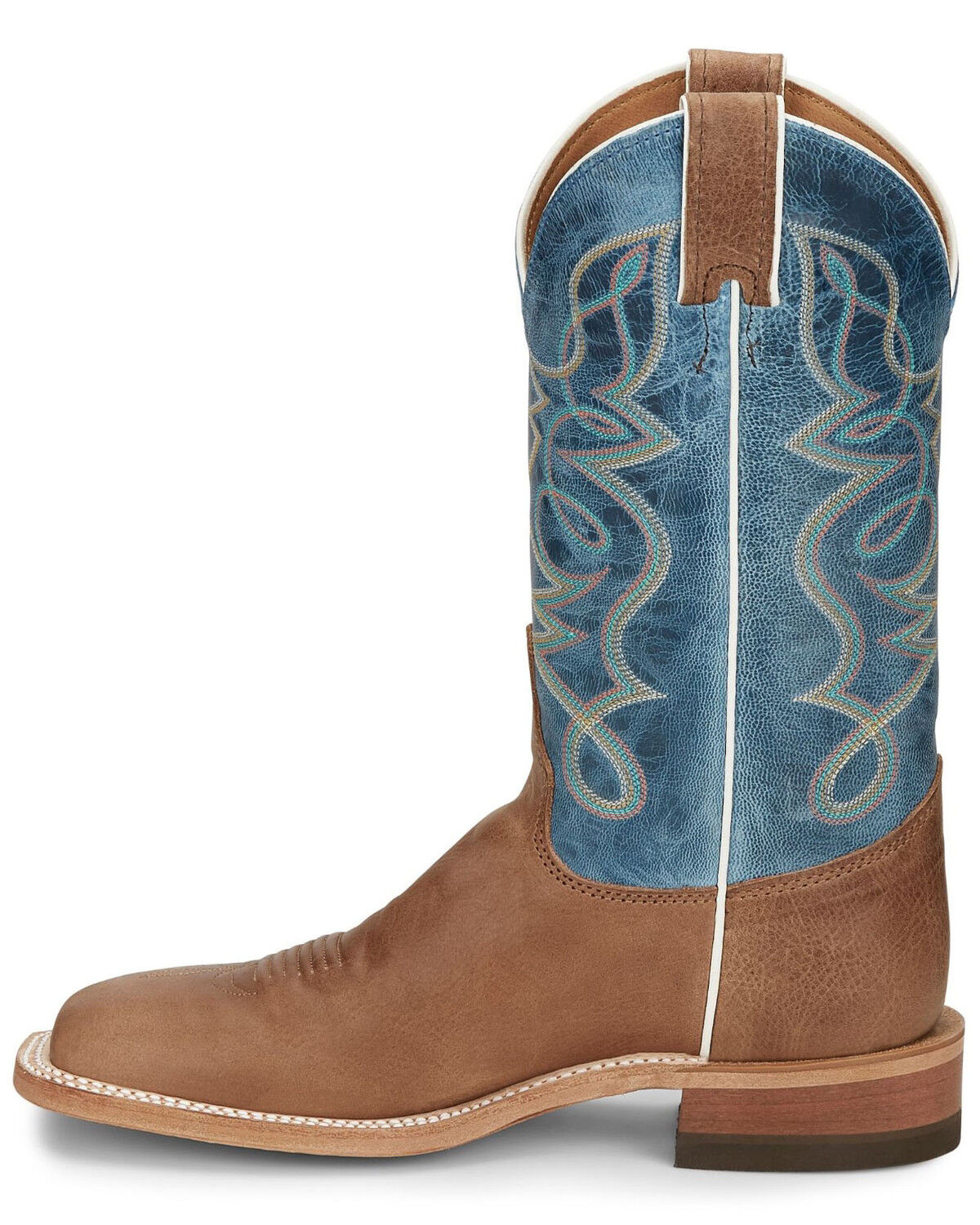 justin women's square toe cowboy boots