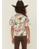 Image #4 - Wrangler X Lainey Wilson Girls' Wild Stallion Short Sleeve Snap Western Shirt, Blue, hi-res
