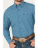 George Strait by Wrangler Men's Plaid Print Long Sleeve Button-Down Western Shirt - Big, Dark Blue, hi-res