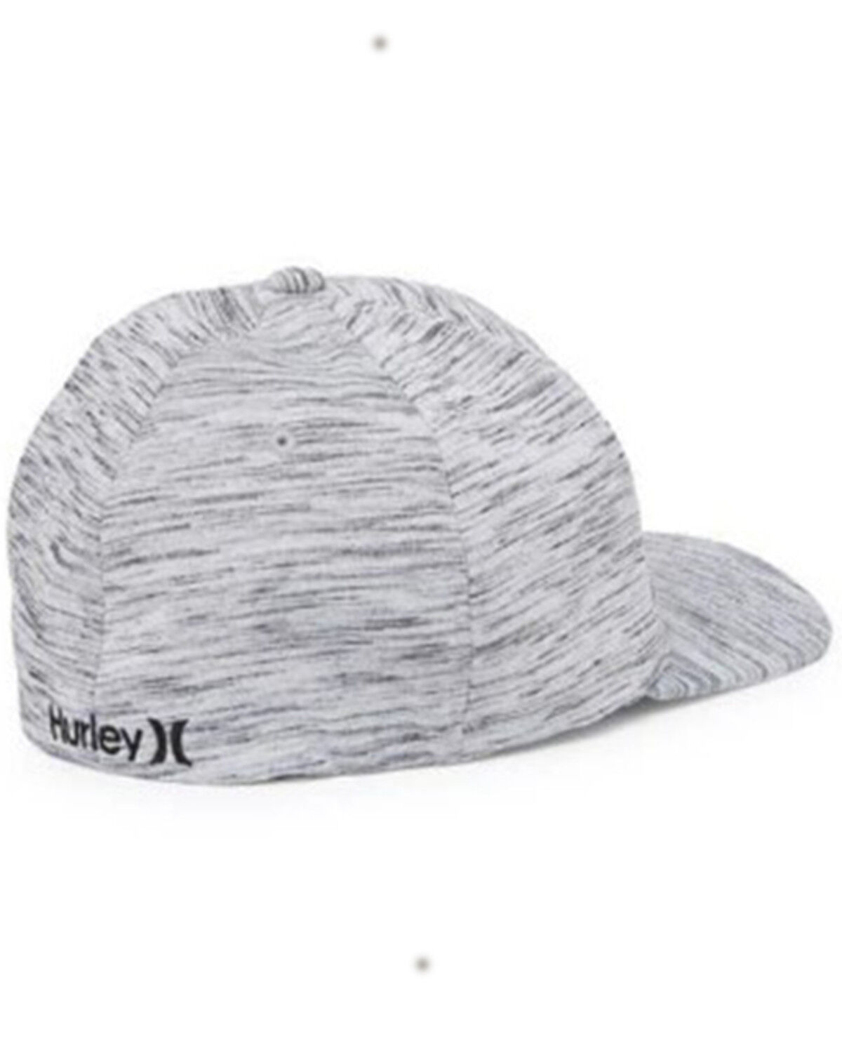 Image #2 - Hurley Men's Textured Icon Logo Flexfit® Ball Cap, Grey, hi-res