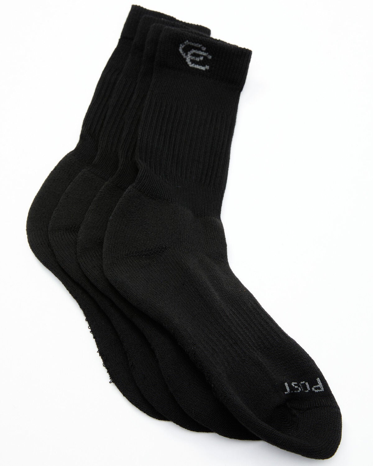 Image #1 - Dan Post Men's Lites Crew White Socks - Size 7 to 10, , hi-res
