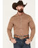 Image #1 - RANK 45&reg; Men's Manvel Southwestern Print Long Sleeve Button-Down Stretch Western Shirt, Lt Brown, hi-res