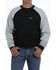 Cinch Men's FR Flag Logo Raglan Long Sleeve Work Shirt , Black, hi-res
