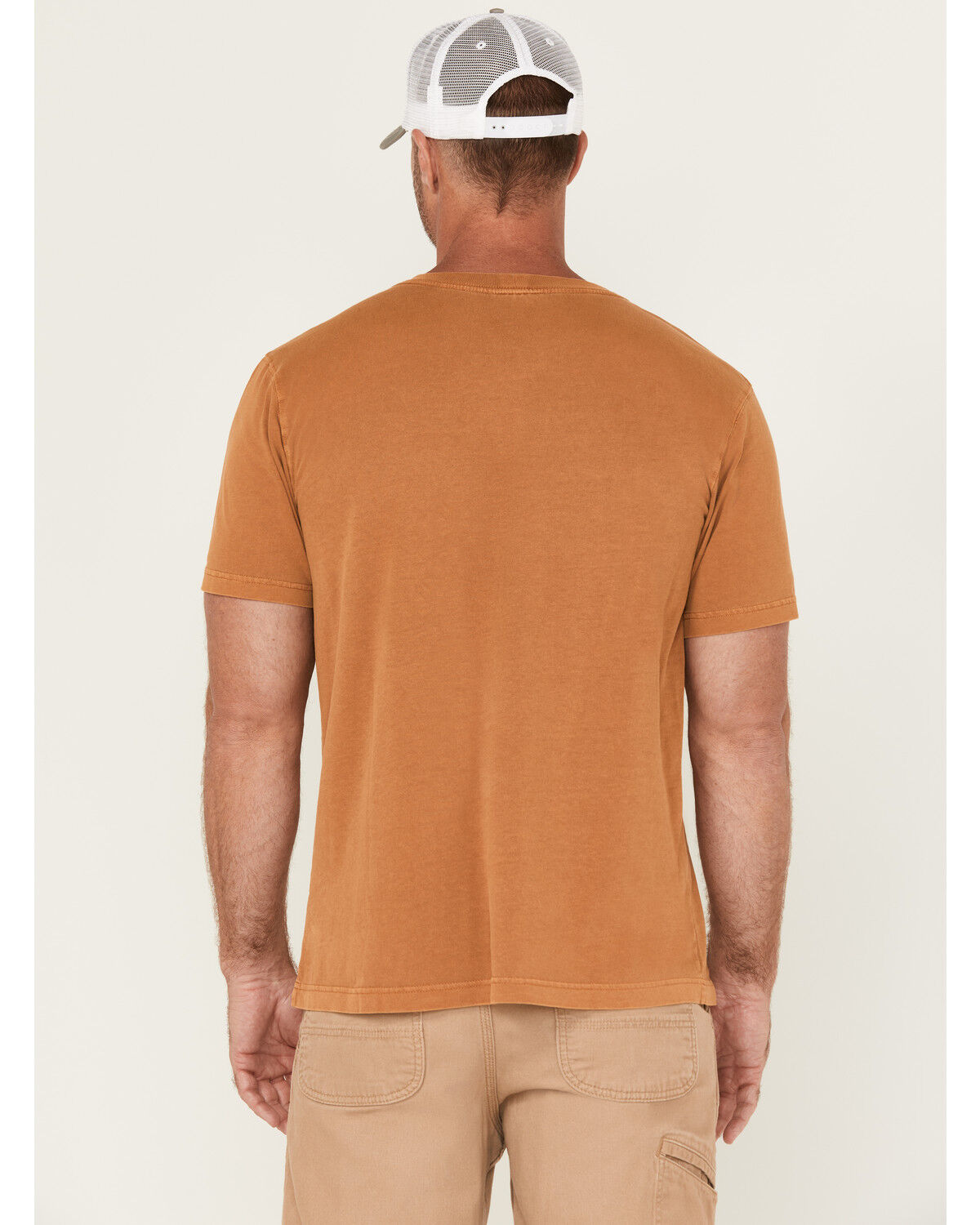 Image #4 - Carhartt Men's Re-Engineered Relaxed Fit Lightweight Short Sleeve Garment Dyed Pocket T-Shirt, Tan, hi-res