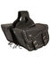 Image #3 - Milwaukee Leather Large Braided Zip-Off PVC Throw Over Saddle Bag with Studs, Black, hi-res