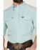 Image #3 - Wrangler Men's Plaid Print Short Sleeve Snap Performance Western Shirt - Tall , Turquoise, hi-res
